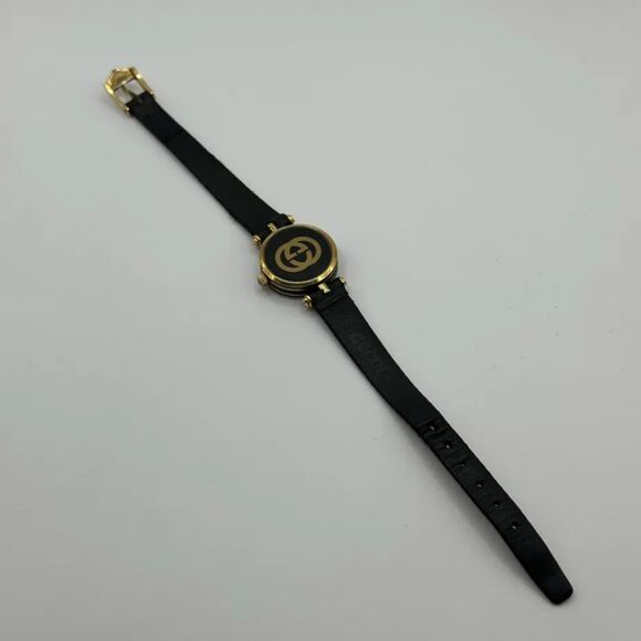 Vintage Genuine Swiss Gucci 2000L Sherry Slim Black Leather Ladies 23mm Watch - Picture 7 of 15